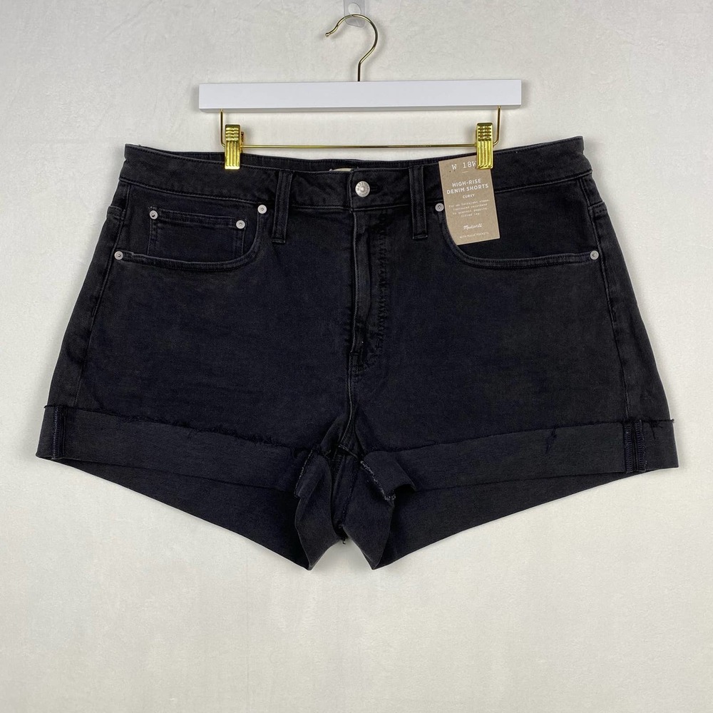 Madewell Women's High Waist Black Shorts